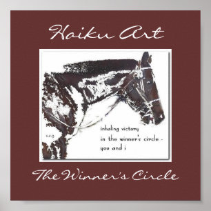 La impresión del arte del Haiku del círculo del
