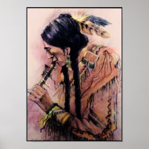 La impresión del lienzo Flute Player