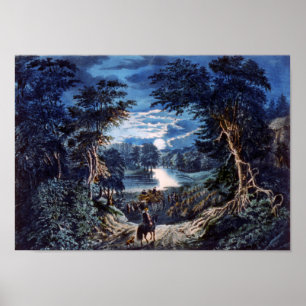 La impresión del Poster de la luna de cosecha