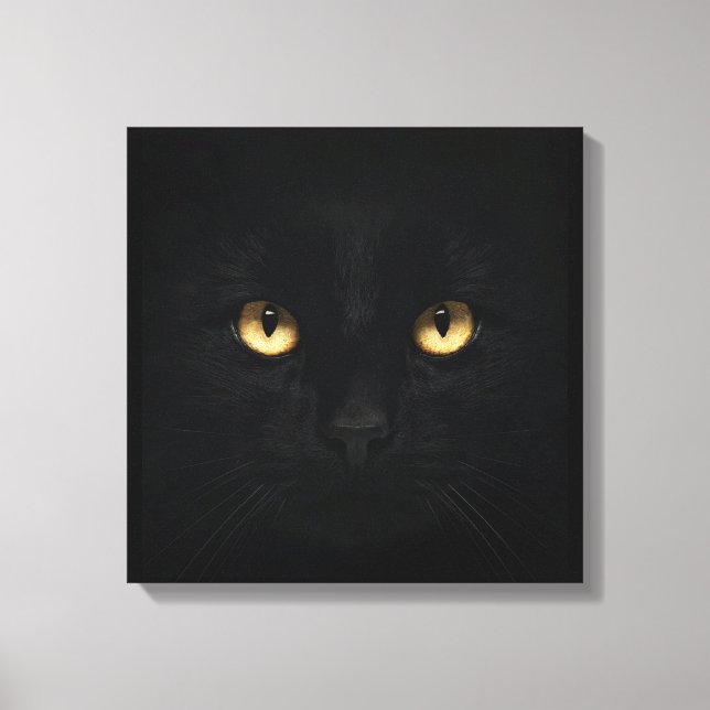 La impresión en lienzo del gato negro (Anverso)