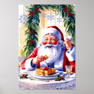 La impresión moderna de brunch navideño