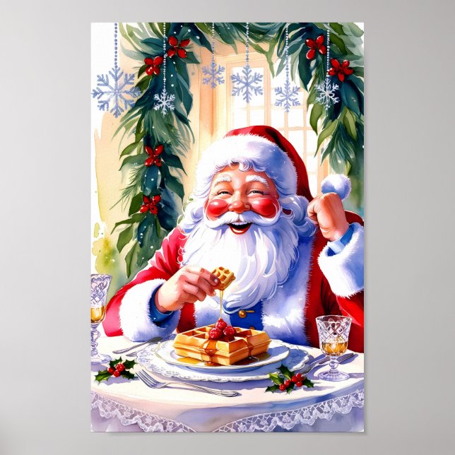 La impresión moderna de brunch navideño (Frente)