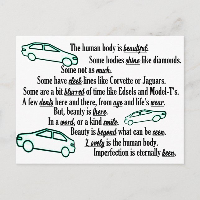 La inperfección es la postal de vacaciones de la c (Anverso)