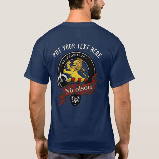 La insignia del clan Nicolson es camiseta adulta p (Reverso)