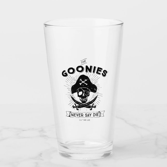 La insignia pirata "Nunca digas morir" de los Goon (Anverso)