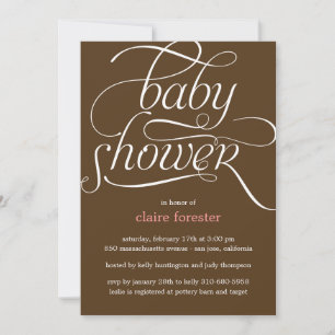 La invitación a Baby Shower con secuencias de coma