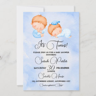 La invitación a Baby Shower de los gemelos