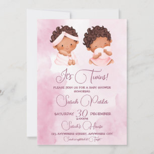 La invitación a Baby Shower de los gemelos