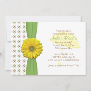 La invitación a Baby Shower de los puntos de polka