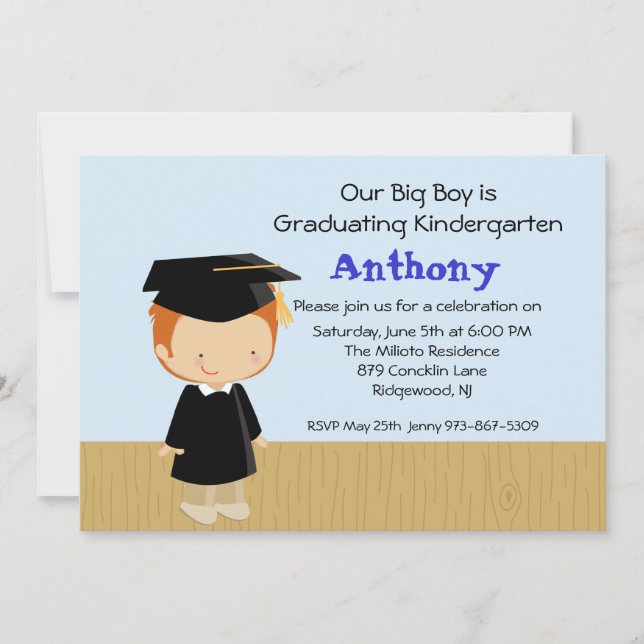 La invitación a graduarse de nuestro Big Boy (Anverso)