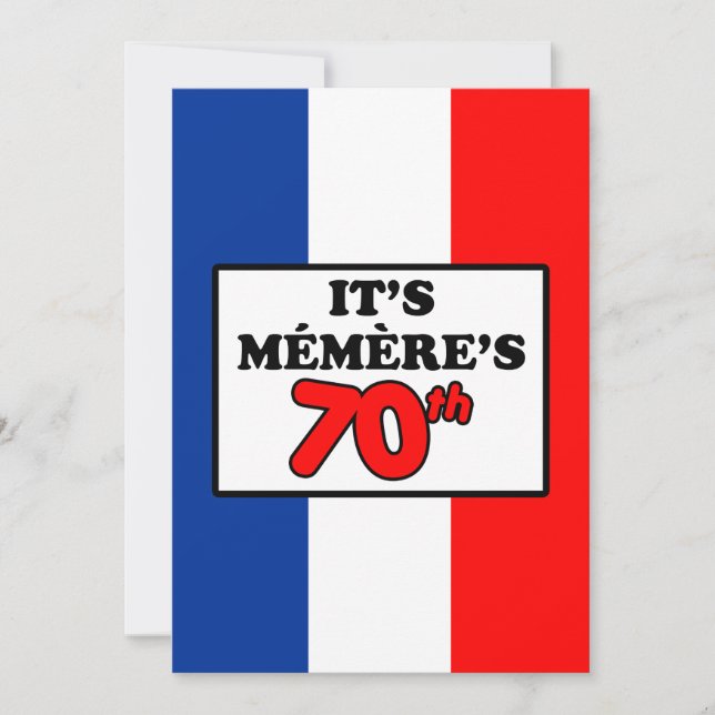 La invitación a la bandera francesa de los 70 años (Anverso)