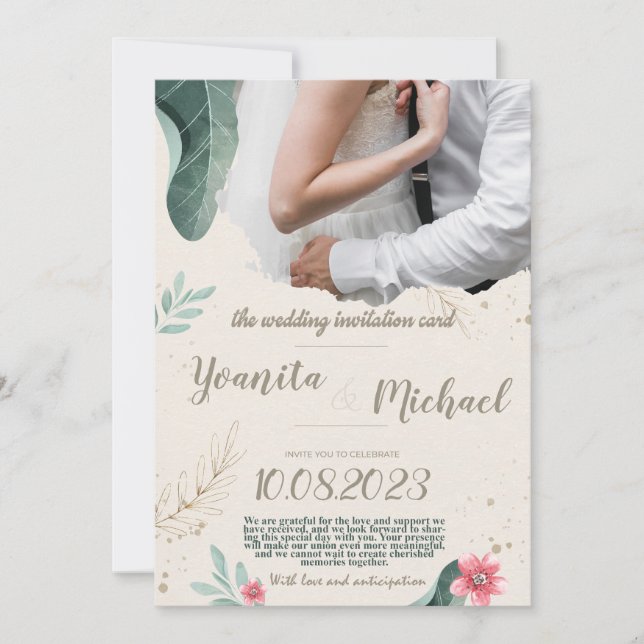 la invitación a la boda (Anverso)