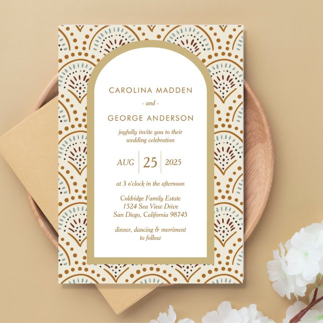 La invitación a la boda con arcos de vibe (Subido por el creador)