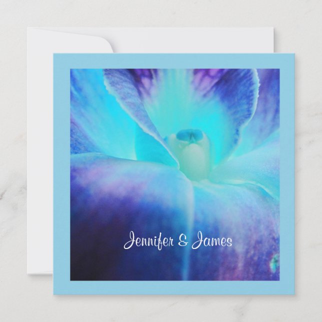 La invitación a la boda con la orquídea azul (Anverso)
