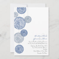 La invitación a la boda de Blue Twine Globes
