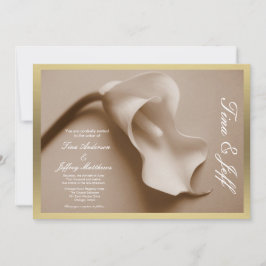 la invitación a la boda de la liga sepia en el bor