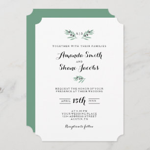 La invitación a la boda de la primavera del olivo