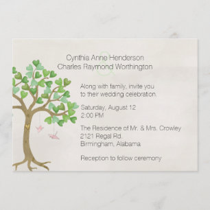 La invitación a la boda de un árbol amoroso