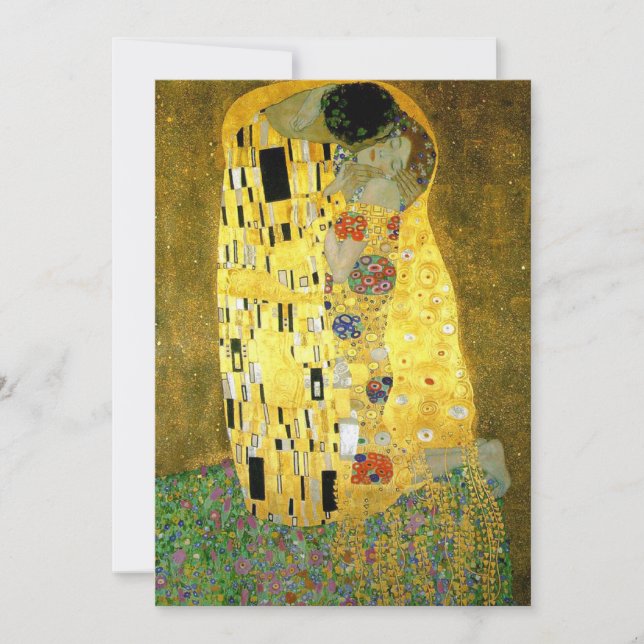 La invitación a la boda del beso de Gustav Klimt (Anverso)