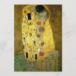 La invitación a la boda del beso de Gustav Klimt