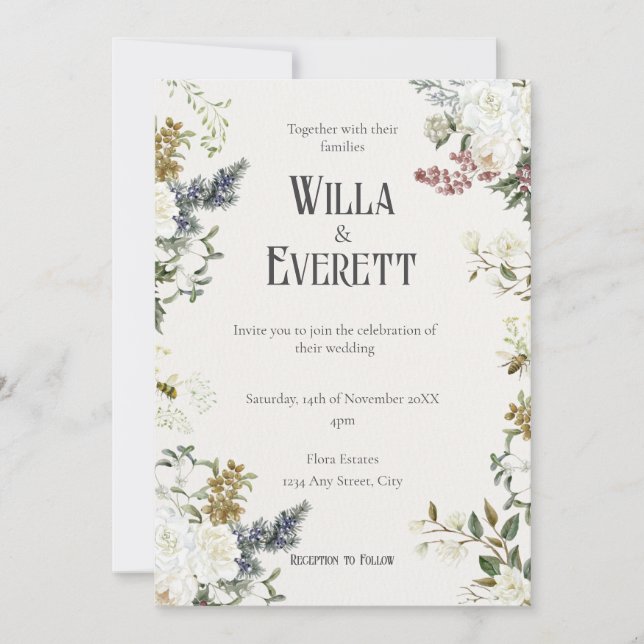 La invitación a la boda del jardín dorado (Anverso)