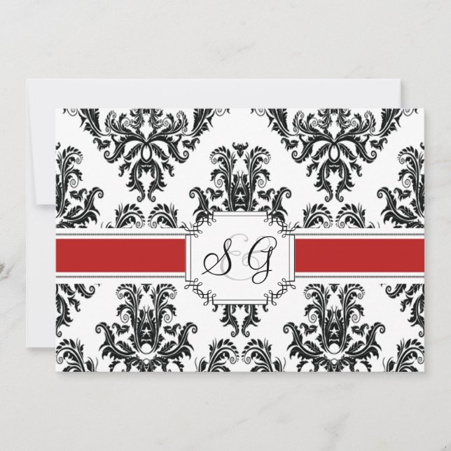 La invitación a la boda elegante de la antigüedad  (Anverso)