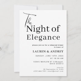 La Invitación a la Cena de Ensayo de La Noche de E
