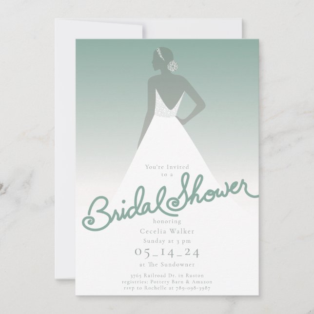 La invitación a la ducha de novia (Anverso)