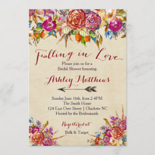 La Invitación A La Ducha De Novias Florales,