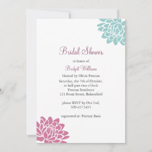 La invitación a la ducha de novias Lotus Flower