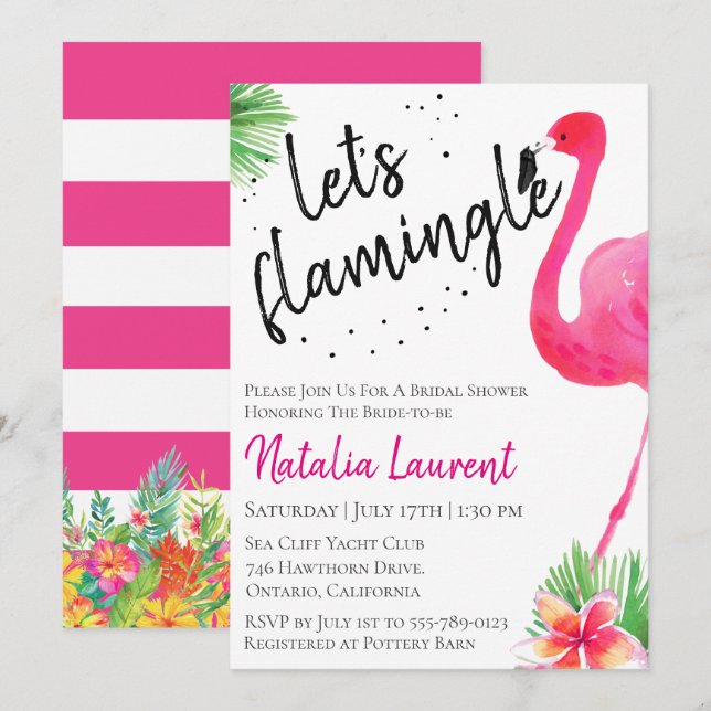 La invitación a la ducha nupcial (Anverso / Reverso)