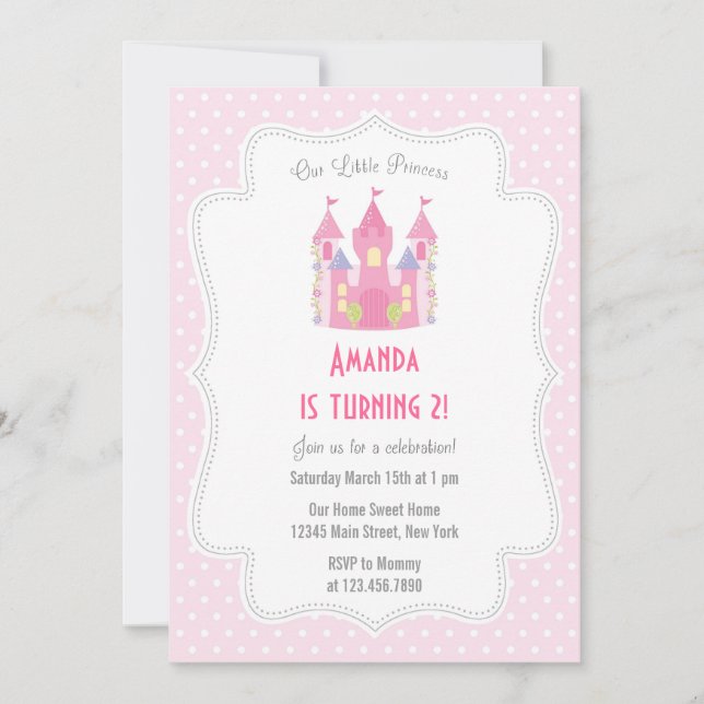 La invitación a la fiesta de cumpleaños de la pequ (Anverso)