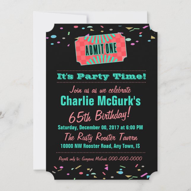 La invitación a la fiesta de cumpleaños del club B (Anverso)