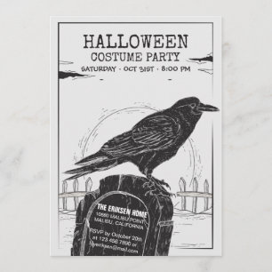 La invitación a la fiesta de disfraces de Crow Hal