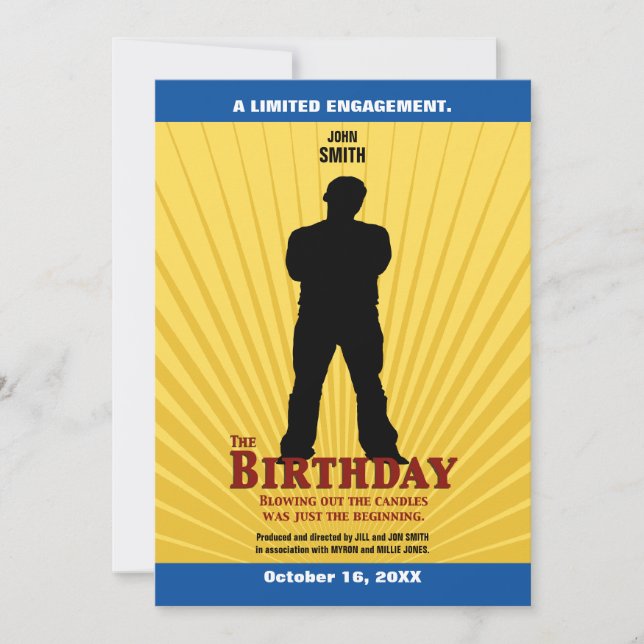 La invitación a la película por el cumpleaños (chi (Anverso)