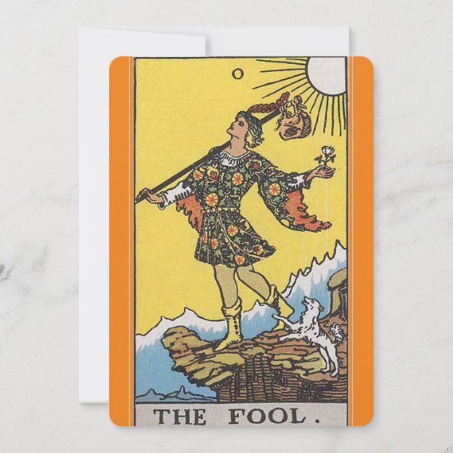 La invitación a la tarjeta tarot tonta (Anverso)