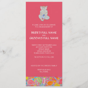 La invitación a participar a Boda Ganesh es rosa