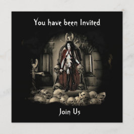 La invitación a seguir a los vampiros de Halloween