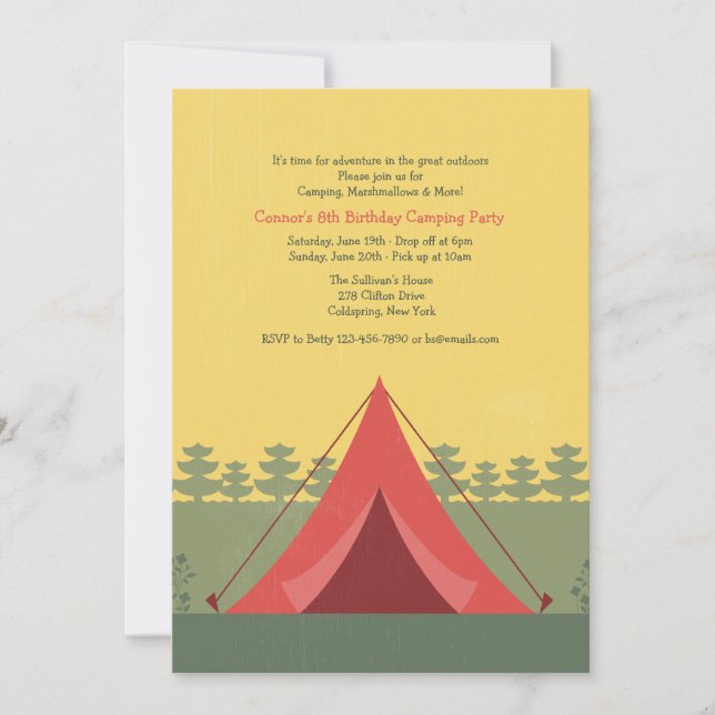 La invitación al campamento de carpas rojas (Anverso)