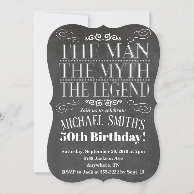 La invitación al cumpleaños del hombre (Anverso)