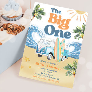 La invitación al primer cumpleaños de Big One Surf