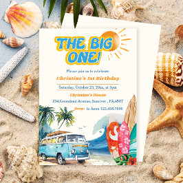 La invitación al primer cumpleaños de Big One Surf