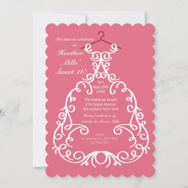 La invitación al vestido Fiesta (Anverso)