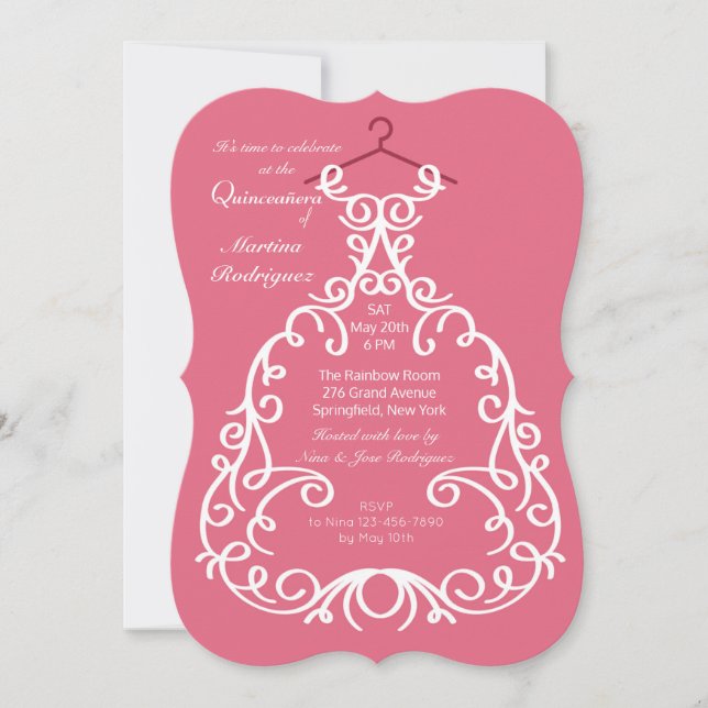La invitación al vestido Fiesta (Anverso)