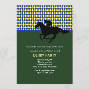 La invitación amarilla del orgullo de jockey