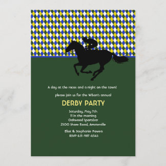 La invitación amarilla del orgullo de jockey