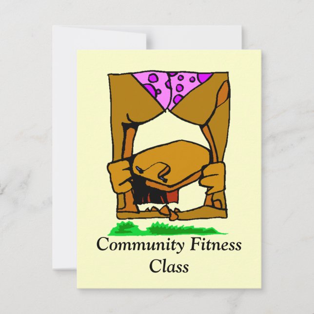 LA INVITACIÓN ANUNCIA CLASES AEROBIAS DE LA (Anverso)