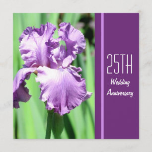 La Invitación de Aniversario de Boda de Iris Púrpu
