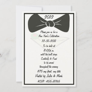 La invitación de Año Nuevo de Black Tie