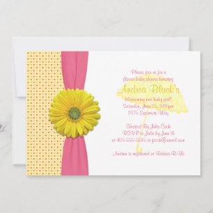 La invitación de Baby Shower a los puntos de polka